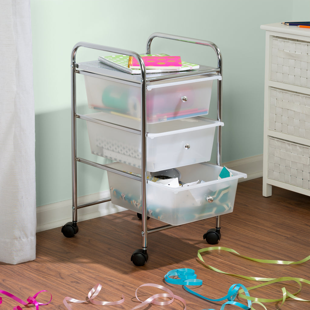 3 Drawer Rolling Storage Cart Dorm Essentials Dormify