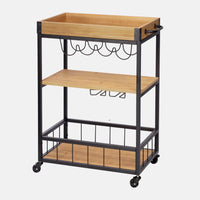 Rolling Bar Cart with Removable Serving Tray