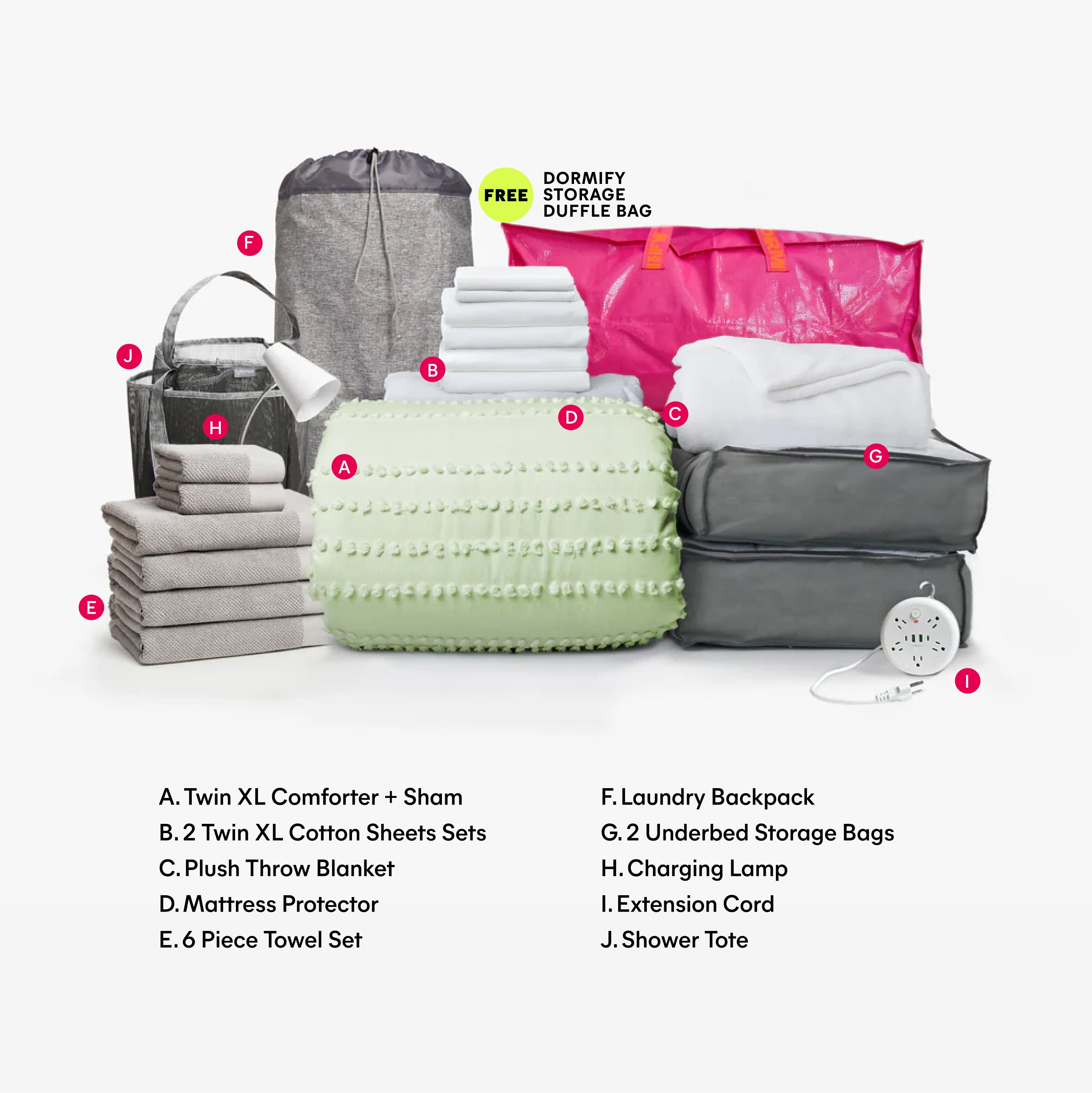 Deluxe 22-Piece Dorm Bundle | Dorm Essentials - Dormify