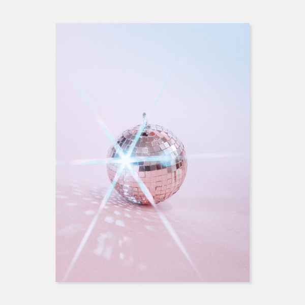 Pink Disco Ball Print by Sammy Hearn