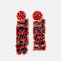 Texas Tech Beaded Earrings