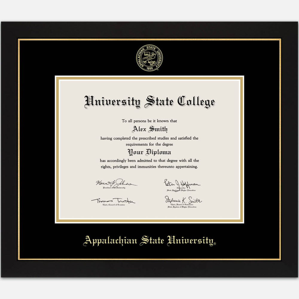 Appalachian State Traditional Diploma Frame | Dorm Essentials - Black ...