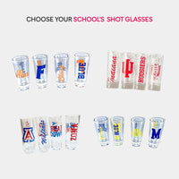 Collegiate Shot Glasses, Set of 4