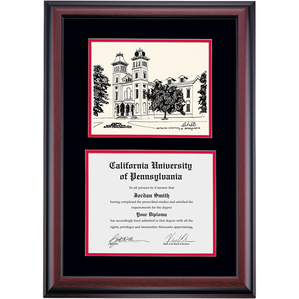 California Pennsylvania Premier Old Main Diploma Frame | College Shop ...