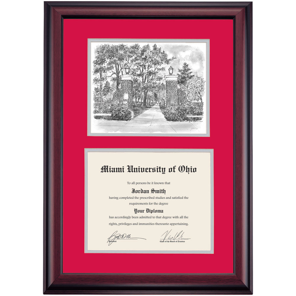 Miami Ohio Premier Slant Walk Diploma Frame | Dorm Essentials - Dormify