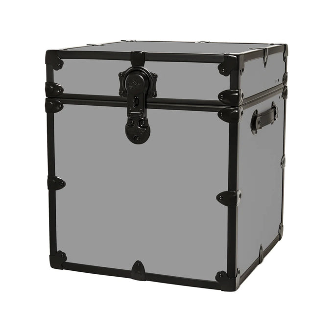 Rhino Vinyl Cube Trunk with Black Trim | Dorm Essentials - White - Dormify