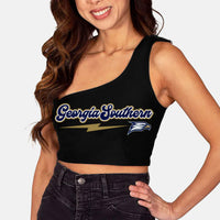 Georgia Southern Black One Shoulder Top