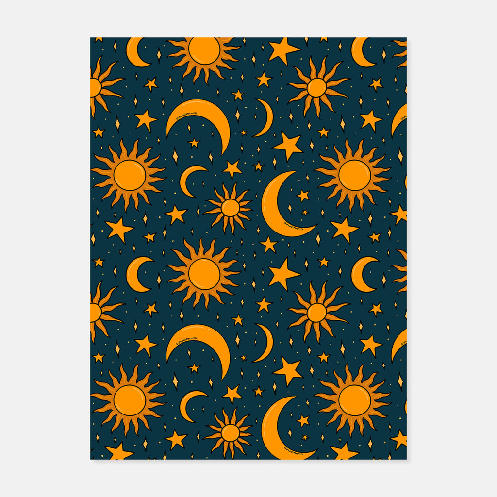 Sun and Stars Print by Doodle by Meg | Dorm Essentials - Dormify