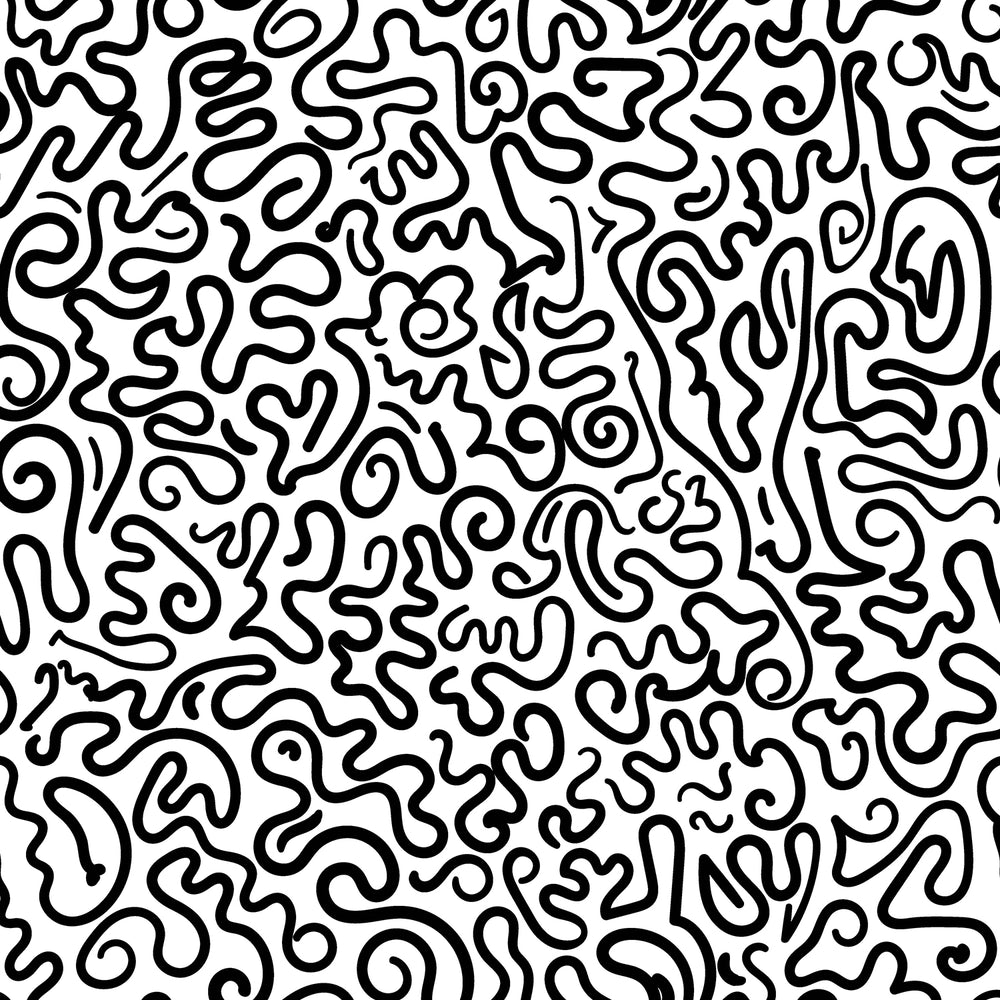 Black Squiggle Wallpaper | Dorm Essentials - Dormify