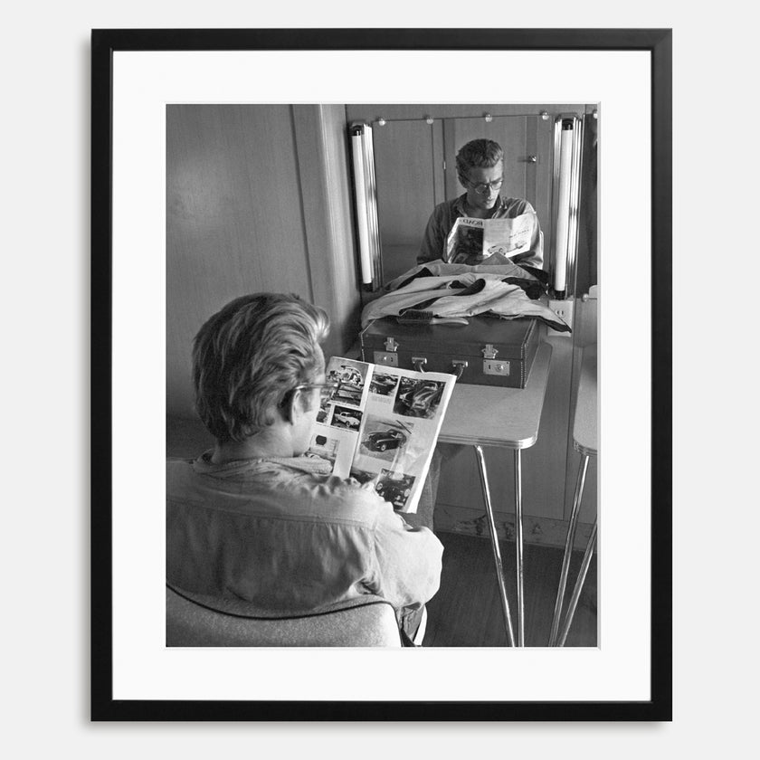 James Dean in Trailer Framed Print | Dorm Essentials - Dormify