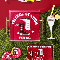 Texas A&M Kickoff College Town Acrylic Drink Coasters