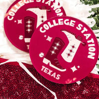 Texas A&M Kickoff College Town Acrylic Drink Coasters