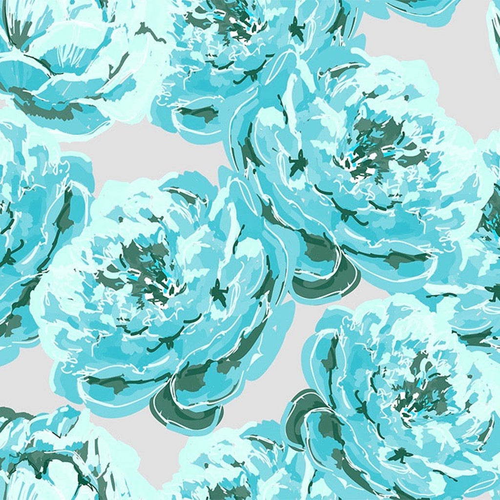 Blue Peonies Wallpaper - Dormify