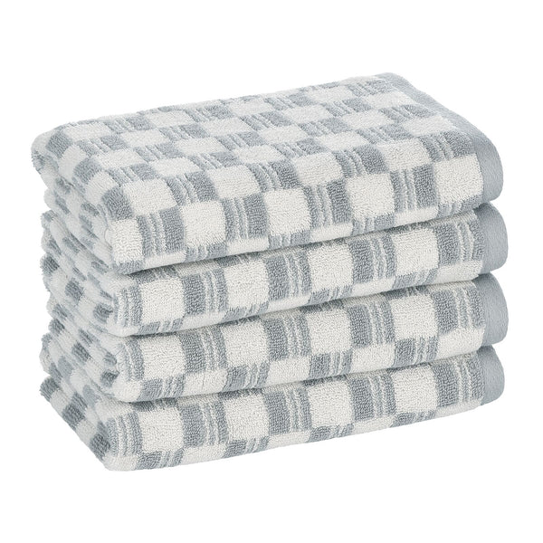 Small Textured Border Cotton Bath Mat - Medium Grey - Dormify in 2023