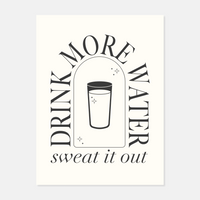 Drink Water Print by April Lane