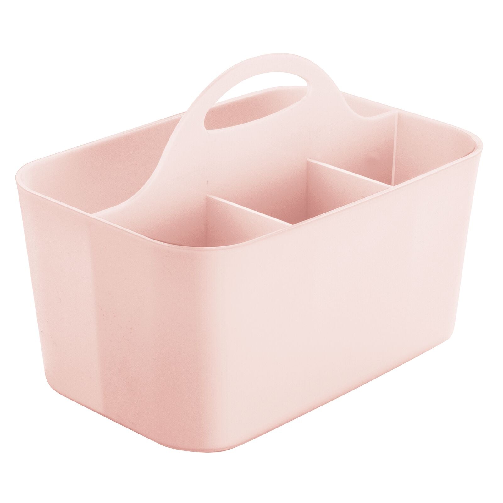 mDesign Plastic 3-Compartment Bathroom Organizer Bin/Makeup Caddy