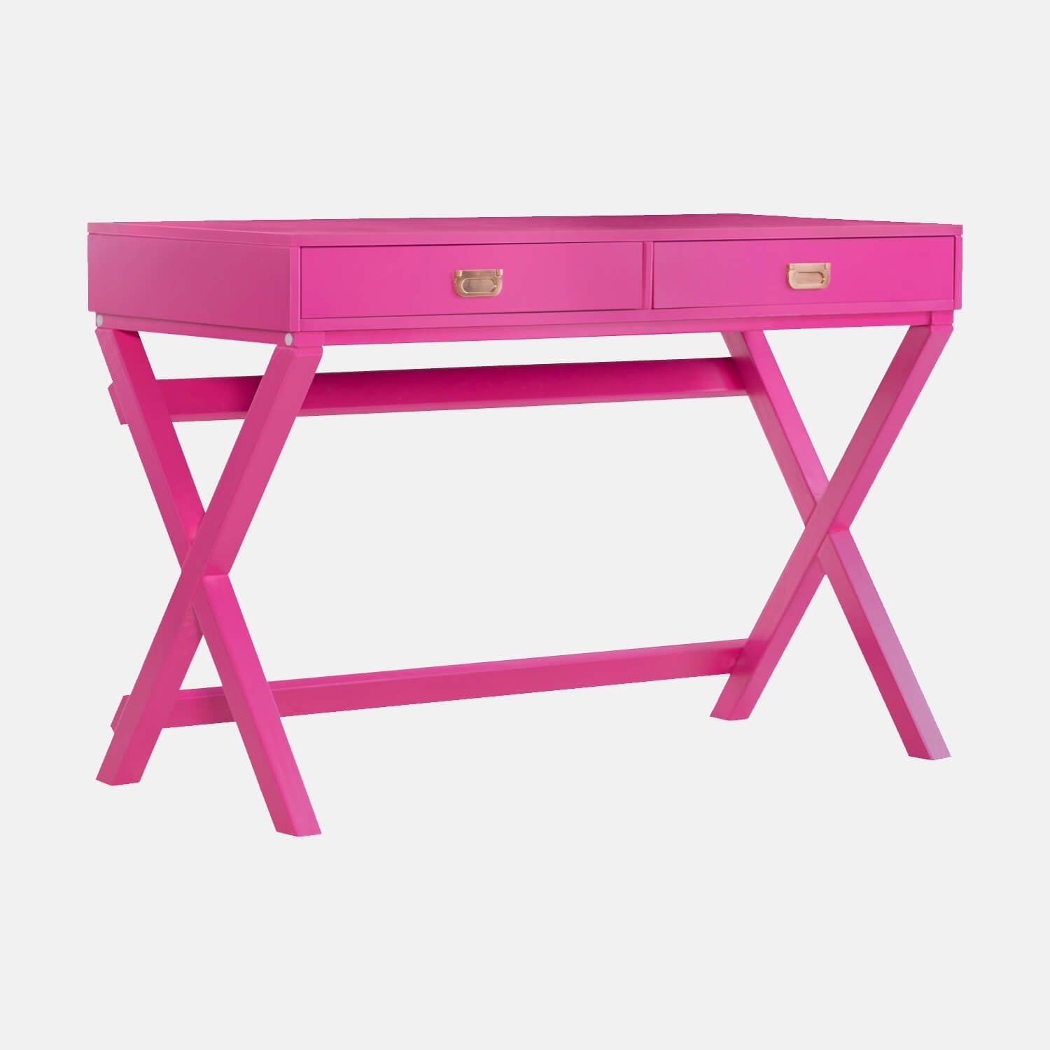 Dormify Campaign 2 Drawer Desk | Dorm Essentials - Hot Pink - Dormify