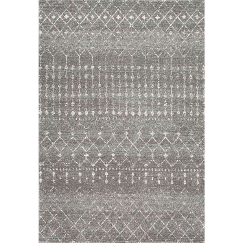 Dormify Grey Moroccan Print Area Rug | Dorm Essentials - Dormify