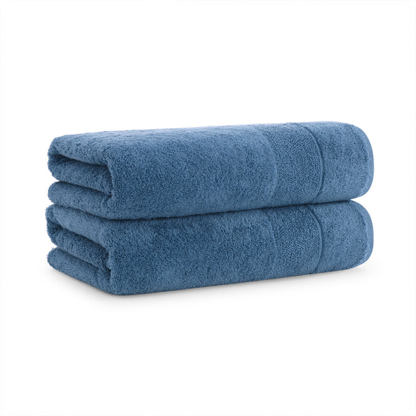 Turkish Cotton Bath Towel Set Light Blue