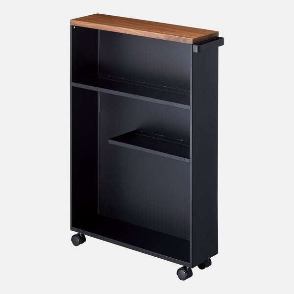  YAMAZAKI home 4230 Plain Side Table with Storage Shelf Black :  Home & Kitchen