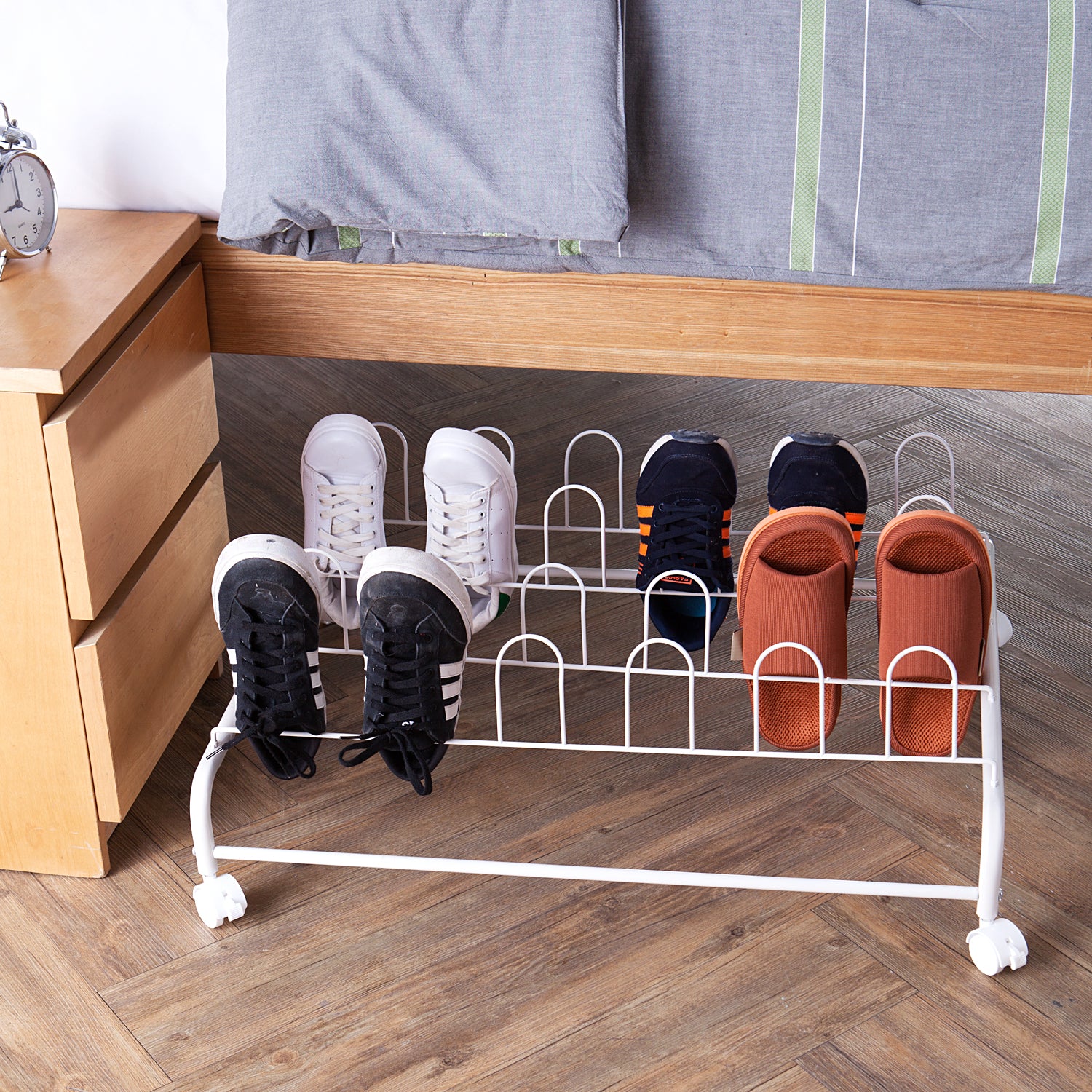 Under bed rolling online shoe storage